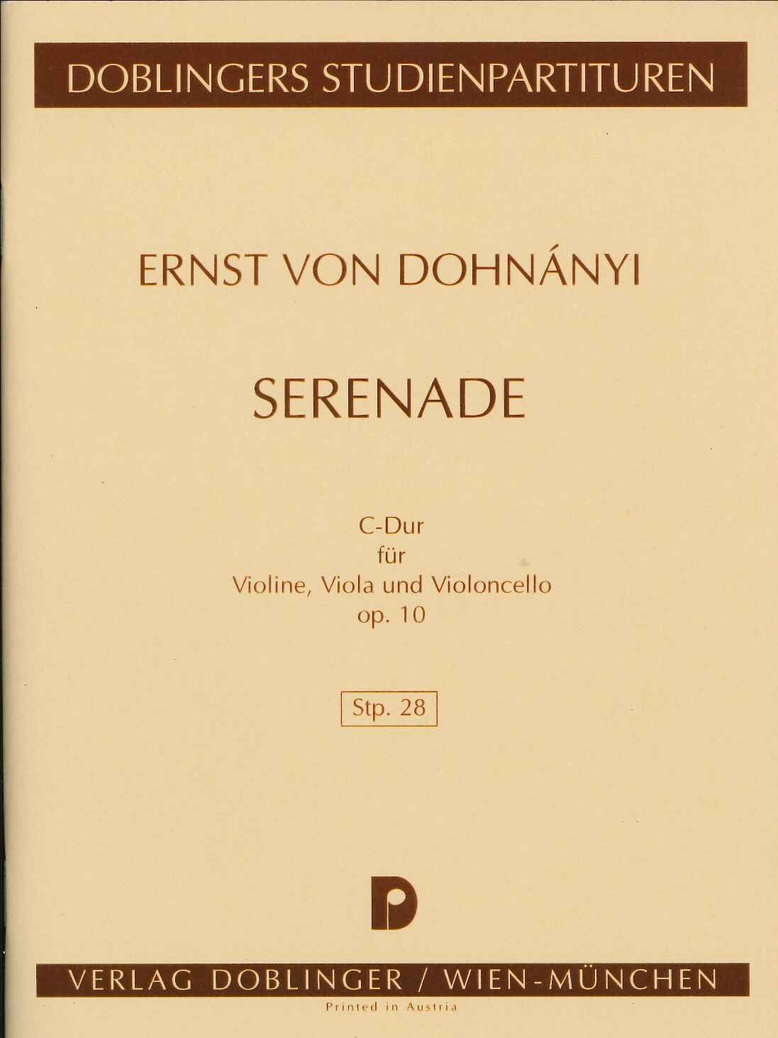 Dohnanyi, Serenade op. 10 (Vn,Va,Vc) (Doblinger)
