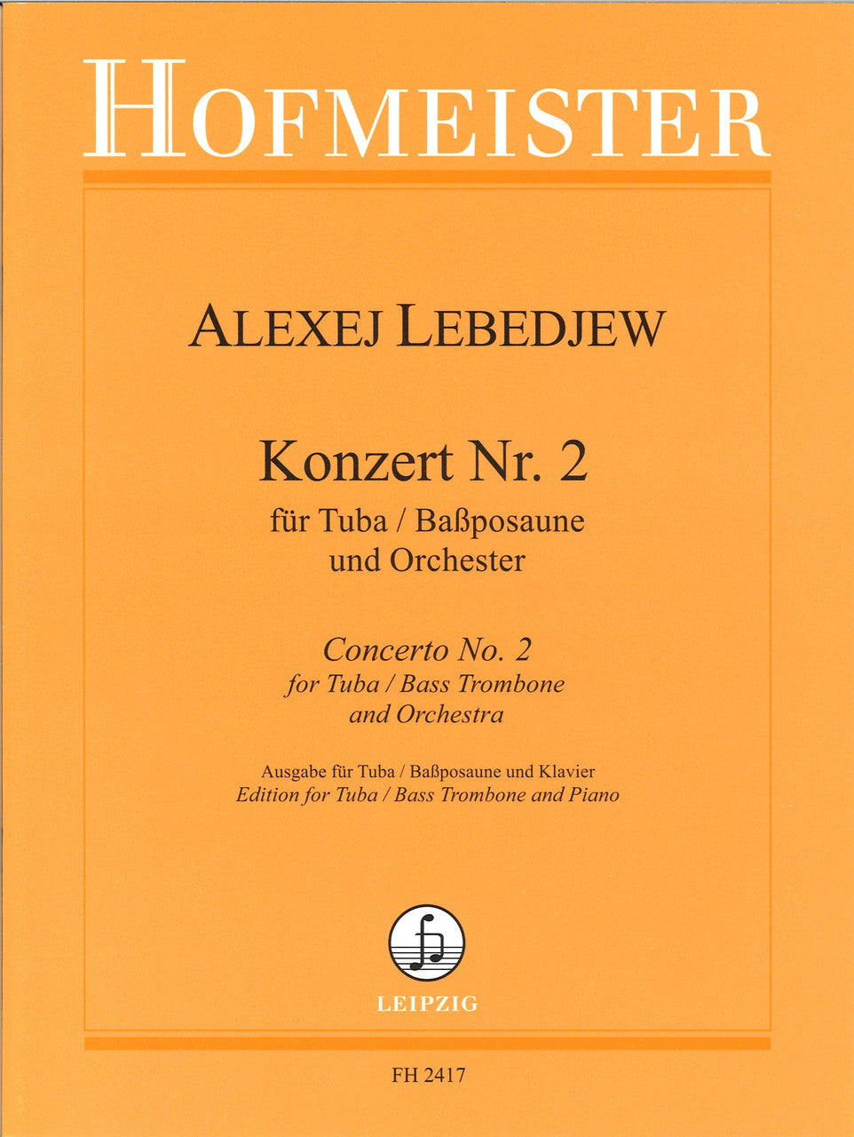 Lebedjew, Concerto No. 2 (Tbn/BTbn,Pf) (Hofmeister)