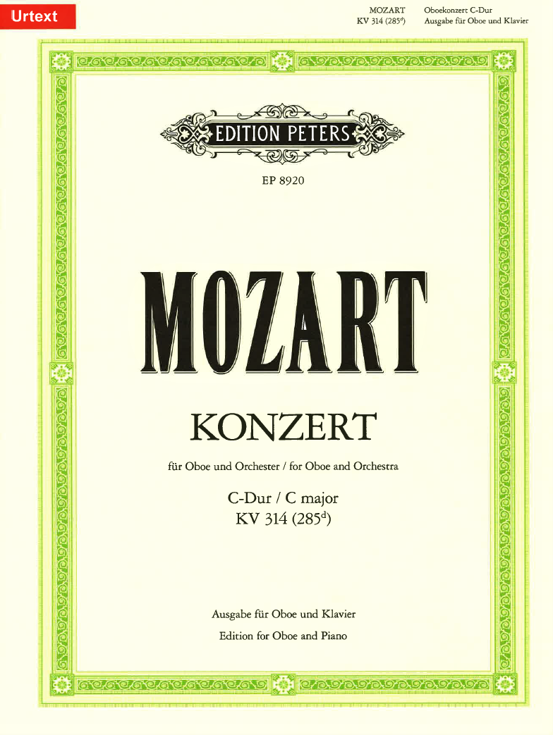 Mozart, Concerto KV 314 in C (Peters)