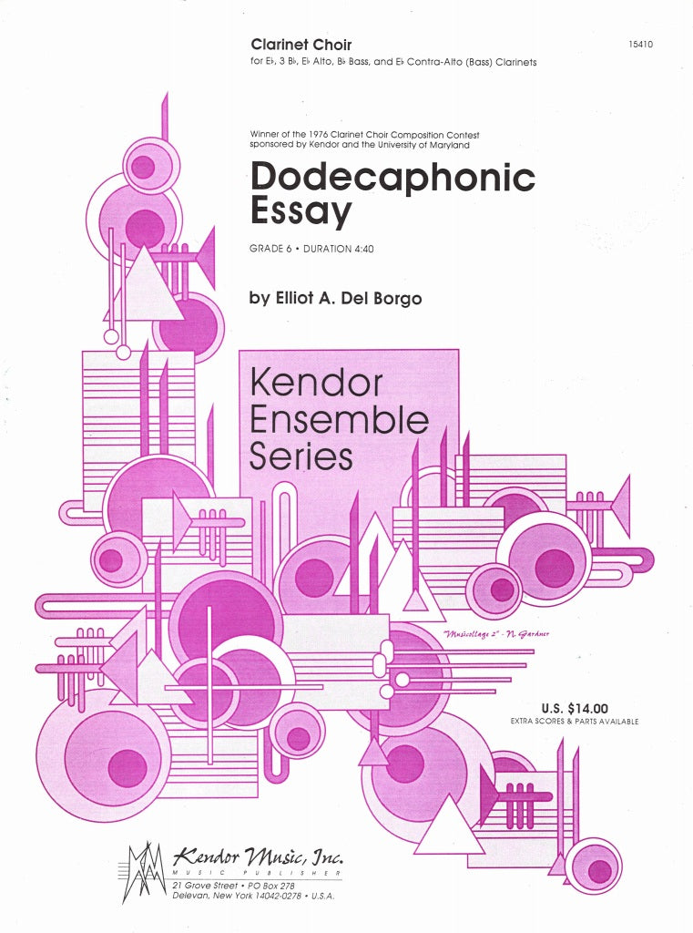 Del Borgo, Dodecaphonic Essay (Cl.Choir) (Kendor)