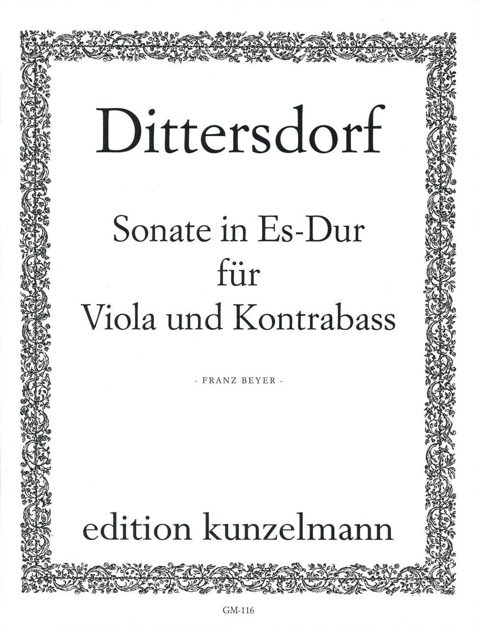 Dittersdorf, Duo Es-dur (Va,CB) (Kunzelmann)