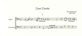 Hindemith, 2 Duette (ca. 1927) (Bn,CB) (Schott)