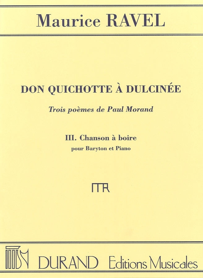 Ravel, Chanson a boire (Baryton) (Durand)