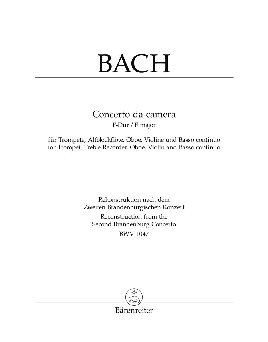 Bach, Concerto da camera in F: Branden 2 (Barenreiter)