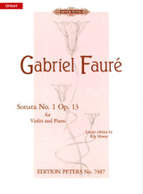 Faure, Sonata No. 1 in A, op. 13 (Howat) (Peters)