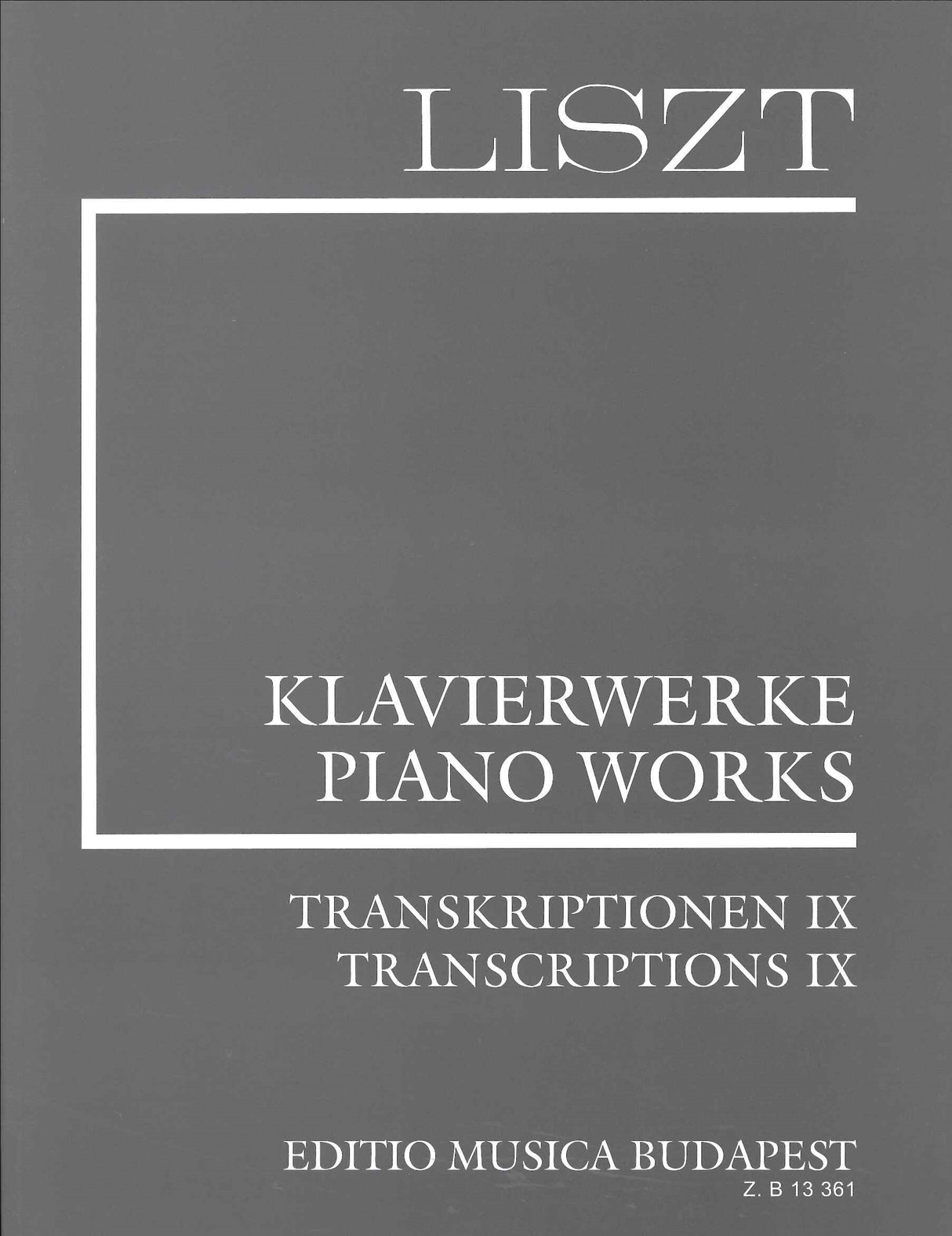 Liszt, 2/24 Transcriptions 9 (Editio Musica Budapest)