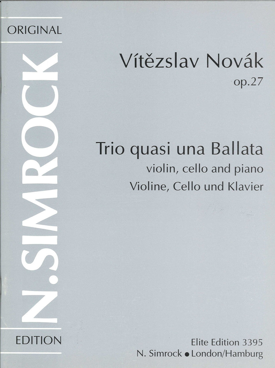 Novak, Trio quasi una Ballata op.27 (Simrock)