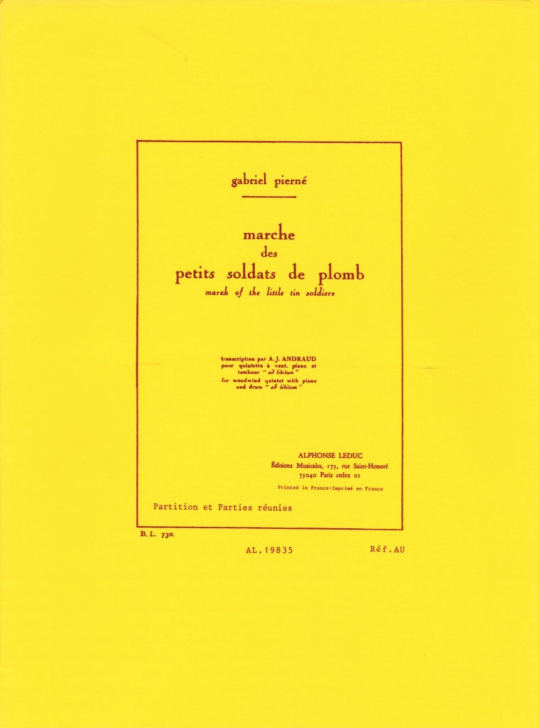 Pierne, Marche des petits soldats (Qnt) (Leduc)