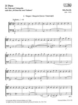 Bartok, 21 Duos (Va,Vc) (Universal)