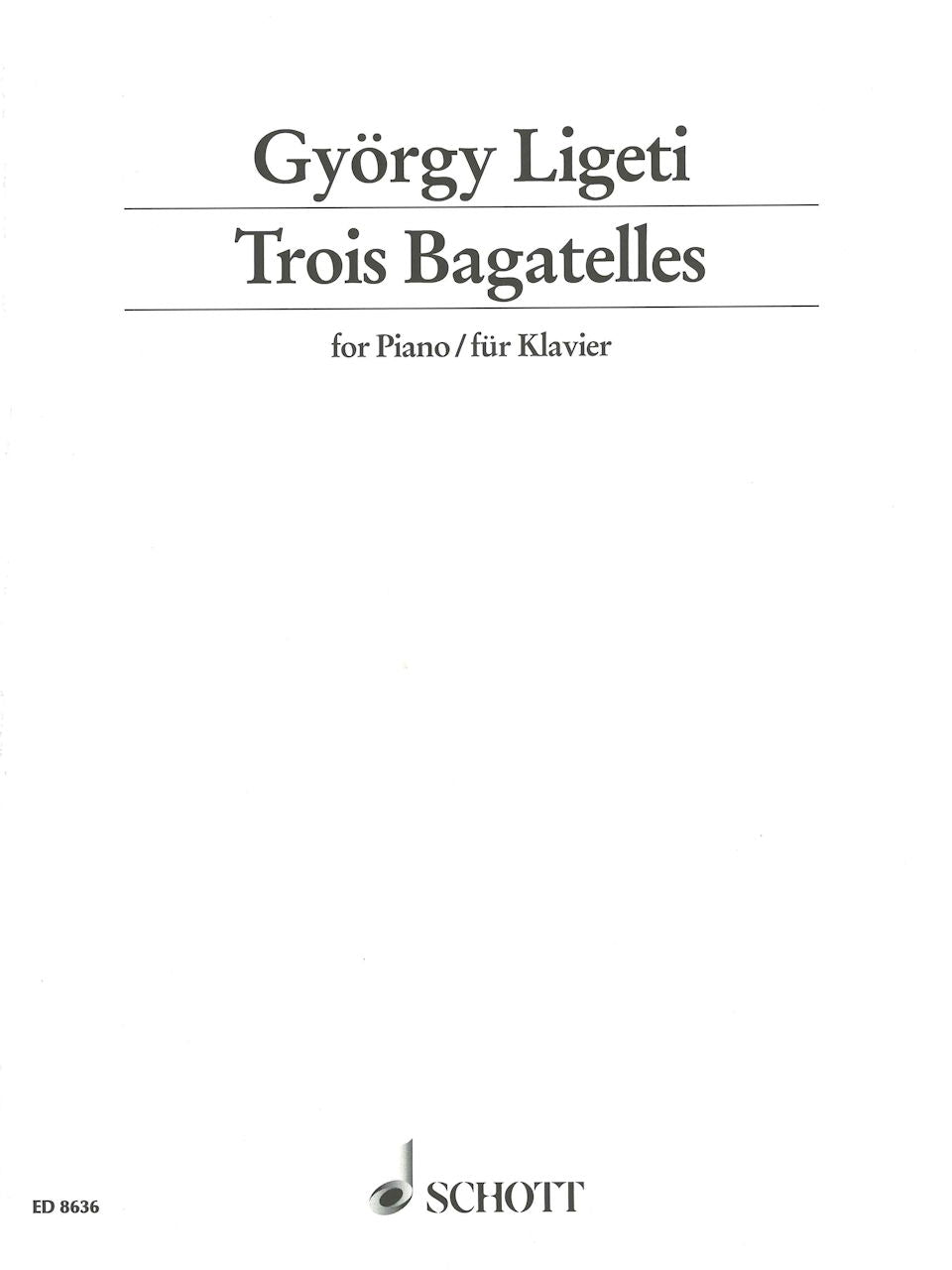 Ligeti, 3 Bagatelles (1961) (Schott)