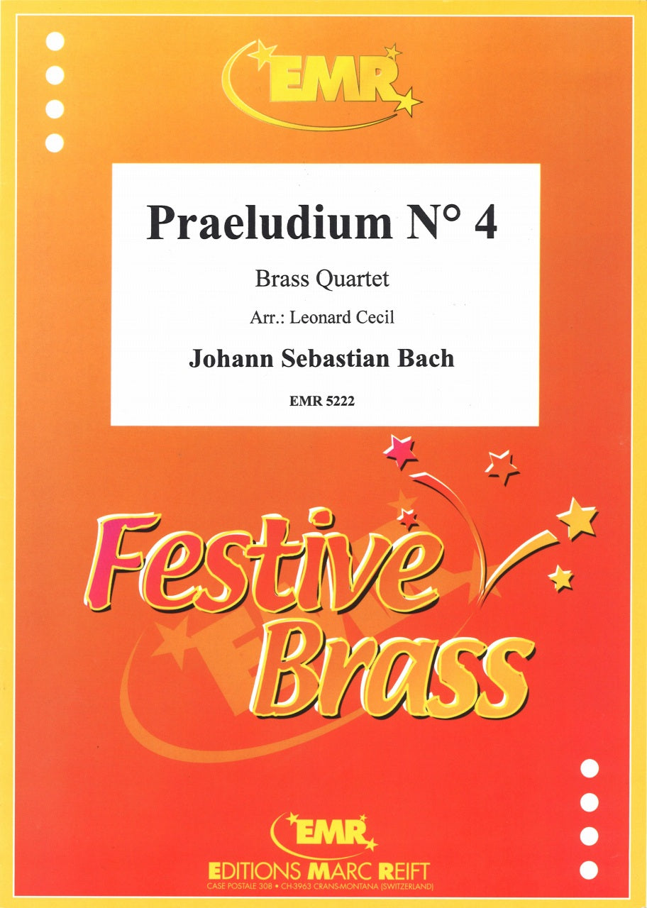 Bach, Praeludium No.4, BWV 849 (Quartet) (Reift)