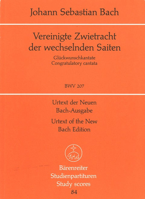 Bach, Cantata No.207 (Barenreiter)