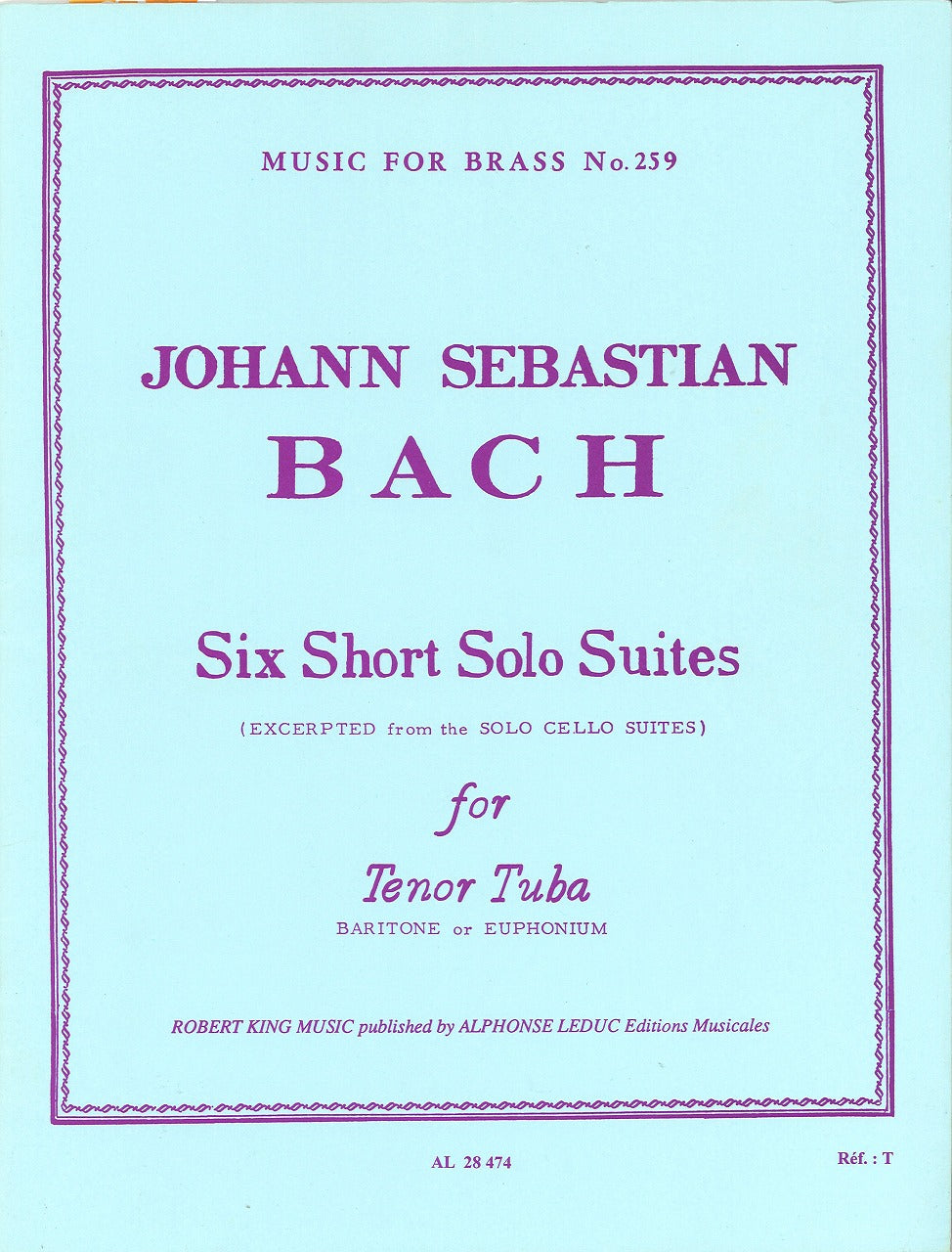 Bach, 6 Short Suites (Euph Solo) (Robert King/Leduc)