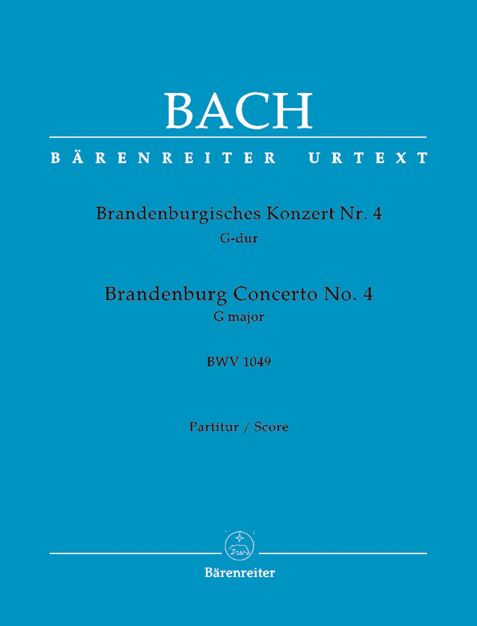 Bach, Brandenburg Concerto 4 Full Score (Barenreiter)