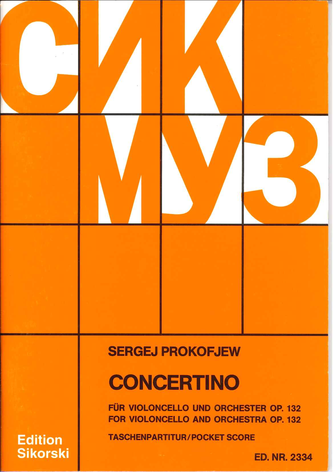 Prokofiev, Concertino op. 132 (Vc,Orch) (Sikorski)