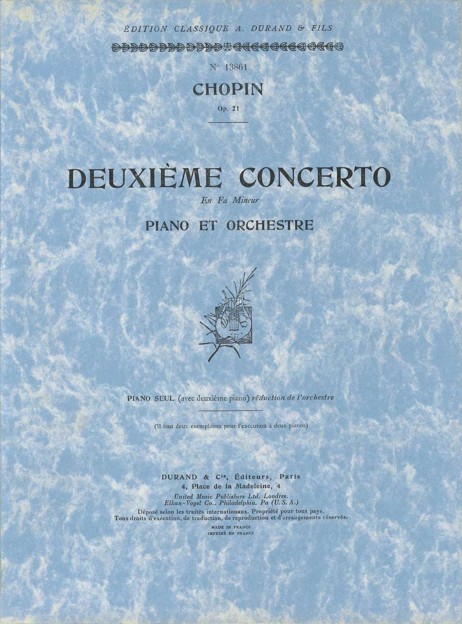 Chopin, Concerto No. 2 (2-Piano Red.) (Durand)