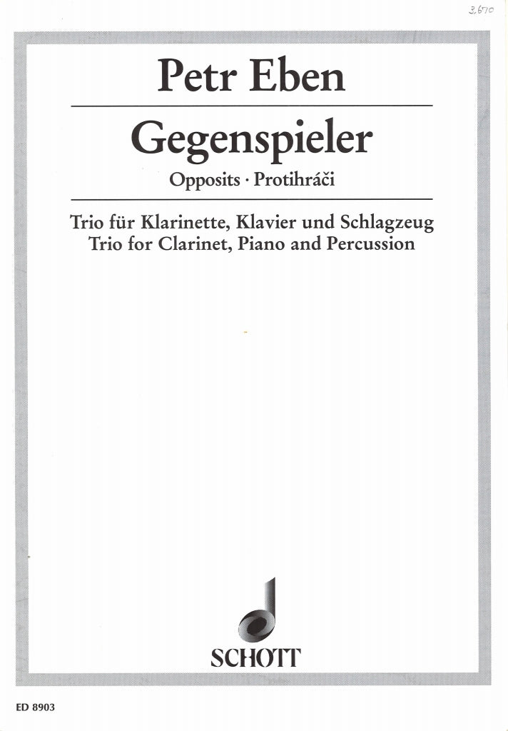 Eben, Gegenspieler (1985) (Cl,Pf,Perc) (Schott)