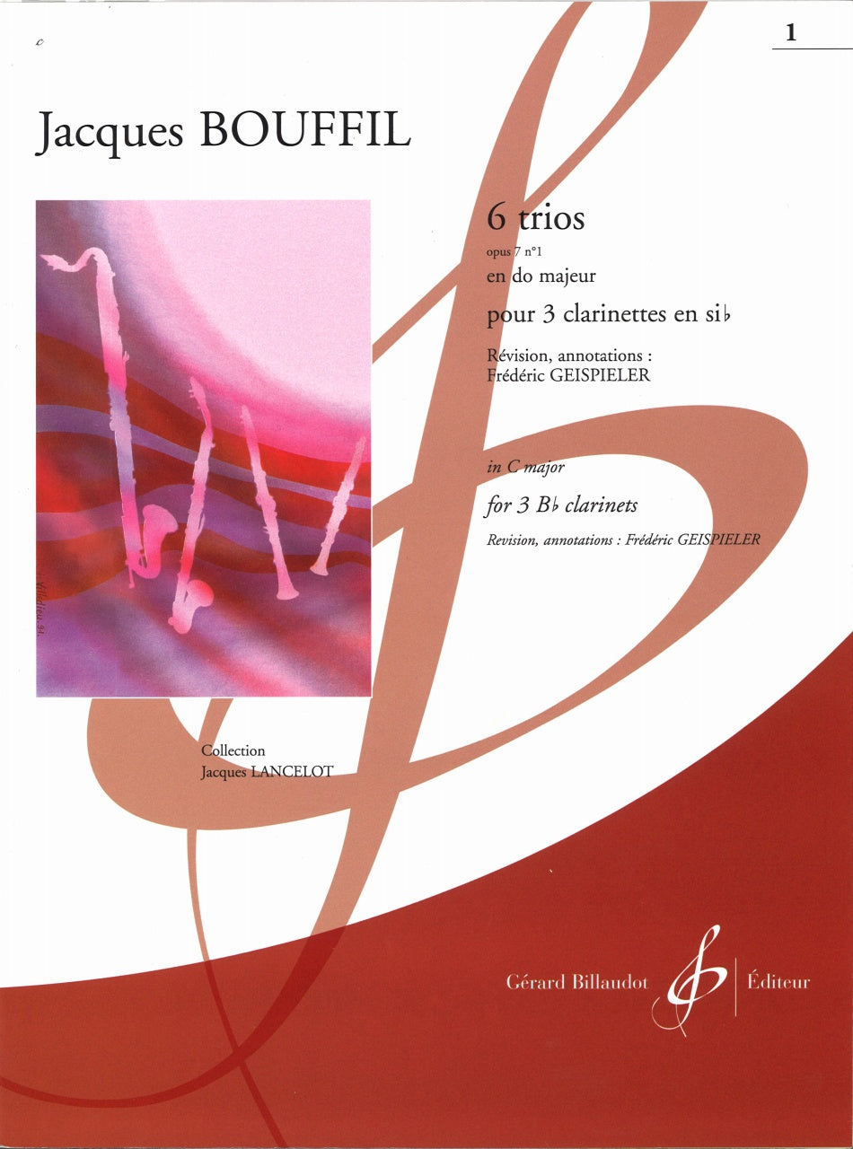 Bouffil, Trio op. 7/1 en Ut (3Cl) (Billaudot)