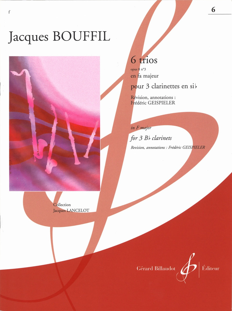 Bouffil, Trio op. 8/3 en Fa (3Cl) (Billaudot)