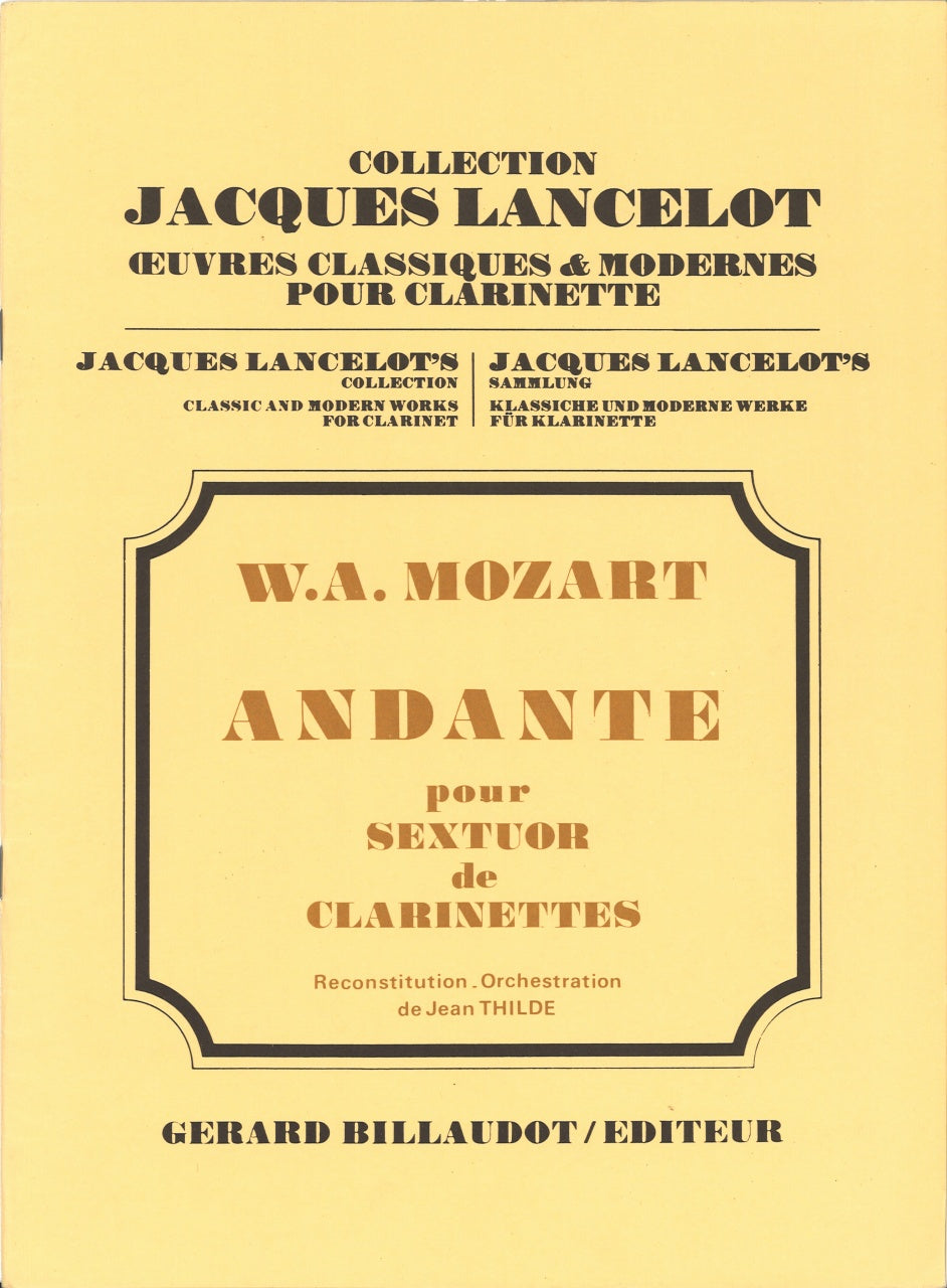 Mozart, Andante (Eb,2Bb,Alt,Bs,CB) (Billaudot)