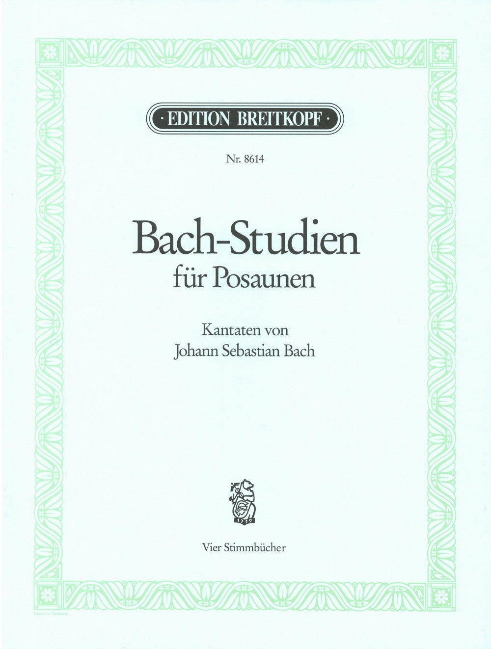 Bach-Studien fur Posaunen (Cnt,3Tbn) (Breitkopf)