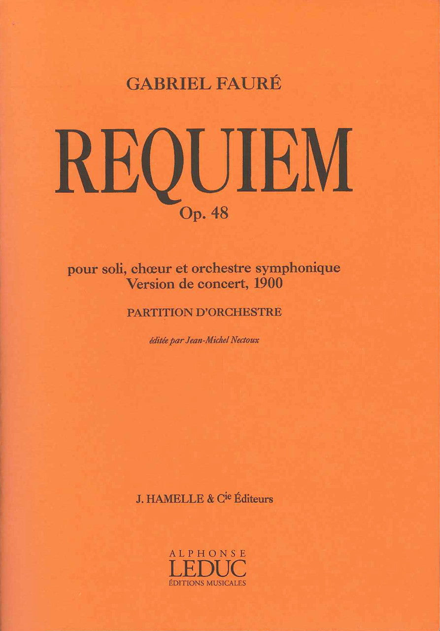 Faure, Requiem op. 48 (1900) Study Score (Hamelle)