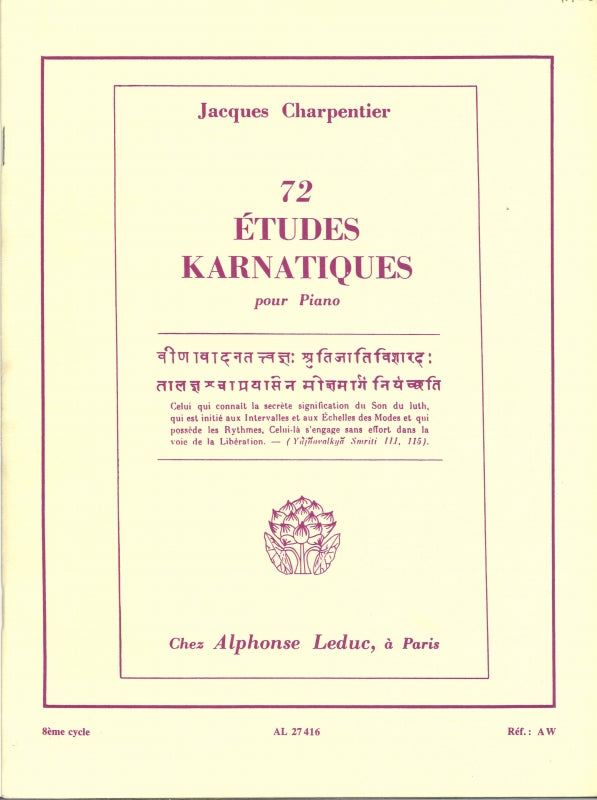 Charpentier, 72 Etudes kanatiques, 8 (Leduc)