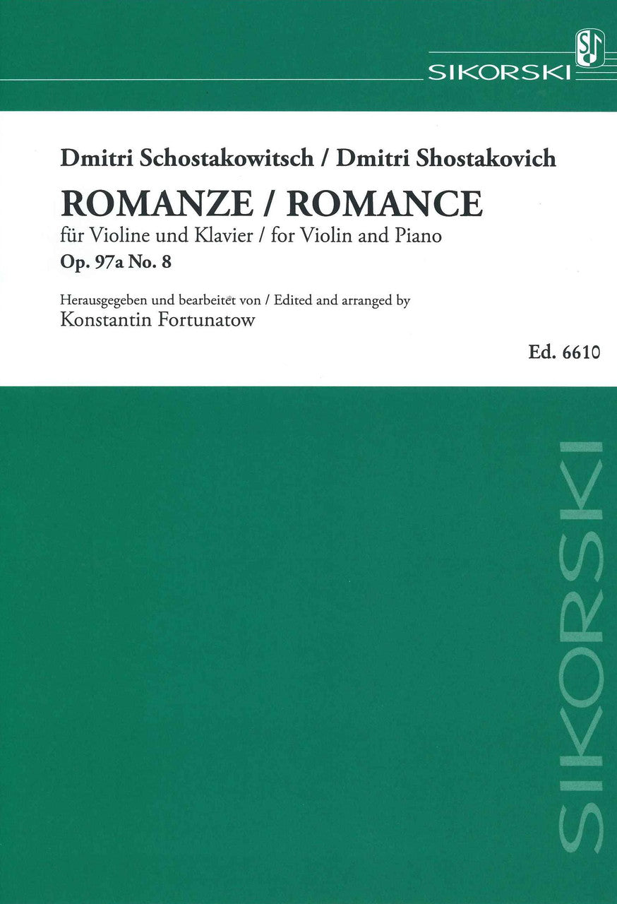 Shostakovich, Romanze op. 97a/8 (Sikorski)