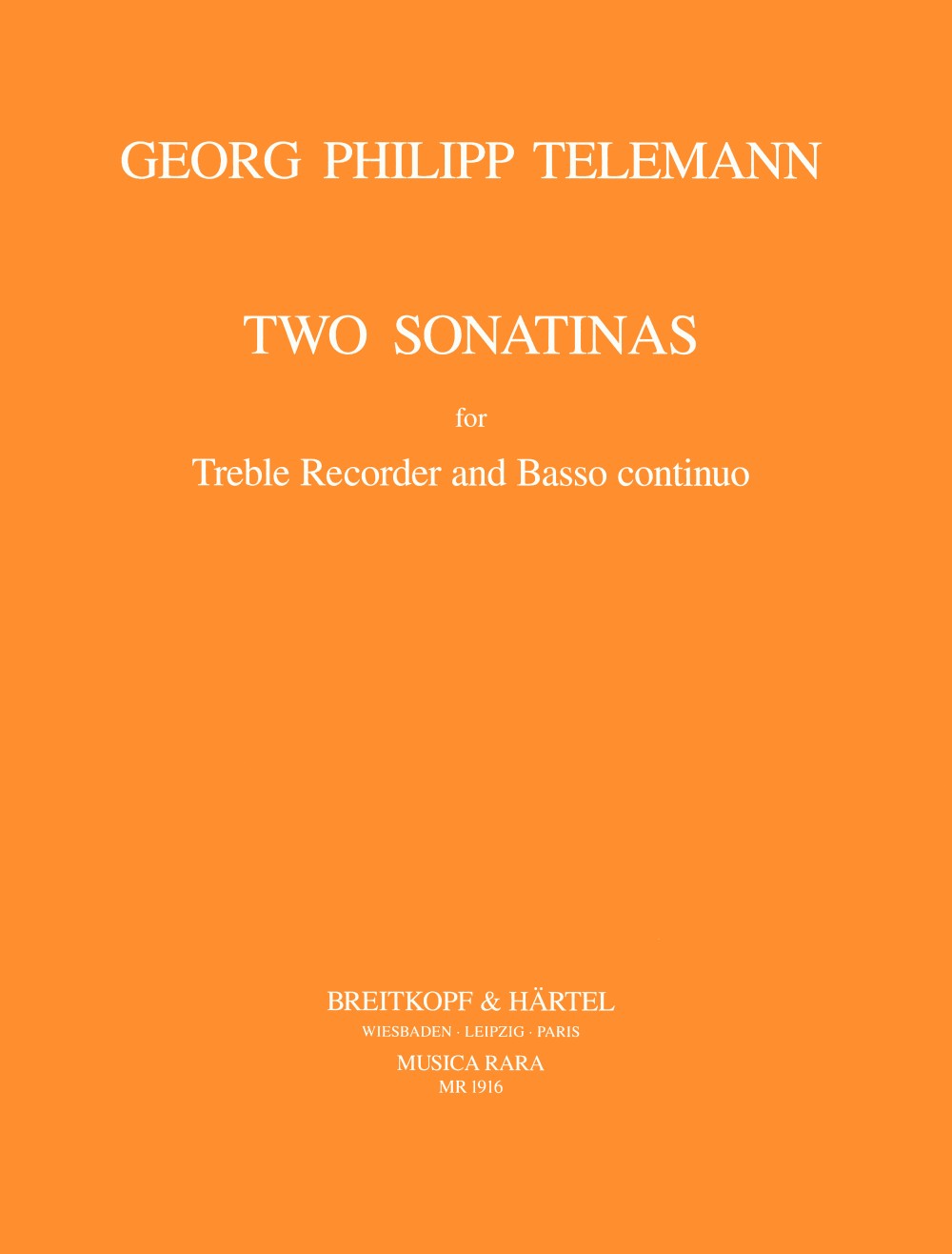 Telemann, 2 New Sonatinas (AltRec,Bc) (Musica Rata)