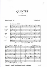 Jorgensen, Quintet for Brass (Score) (W.Hansen)