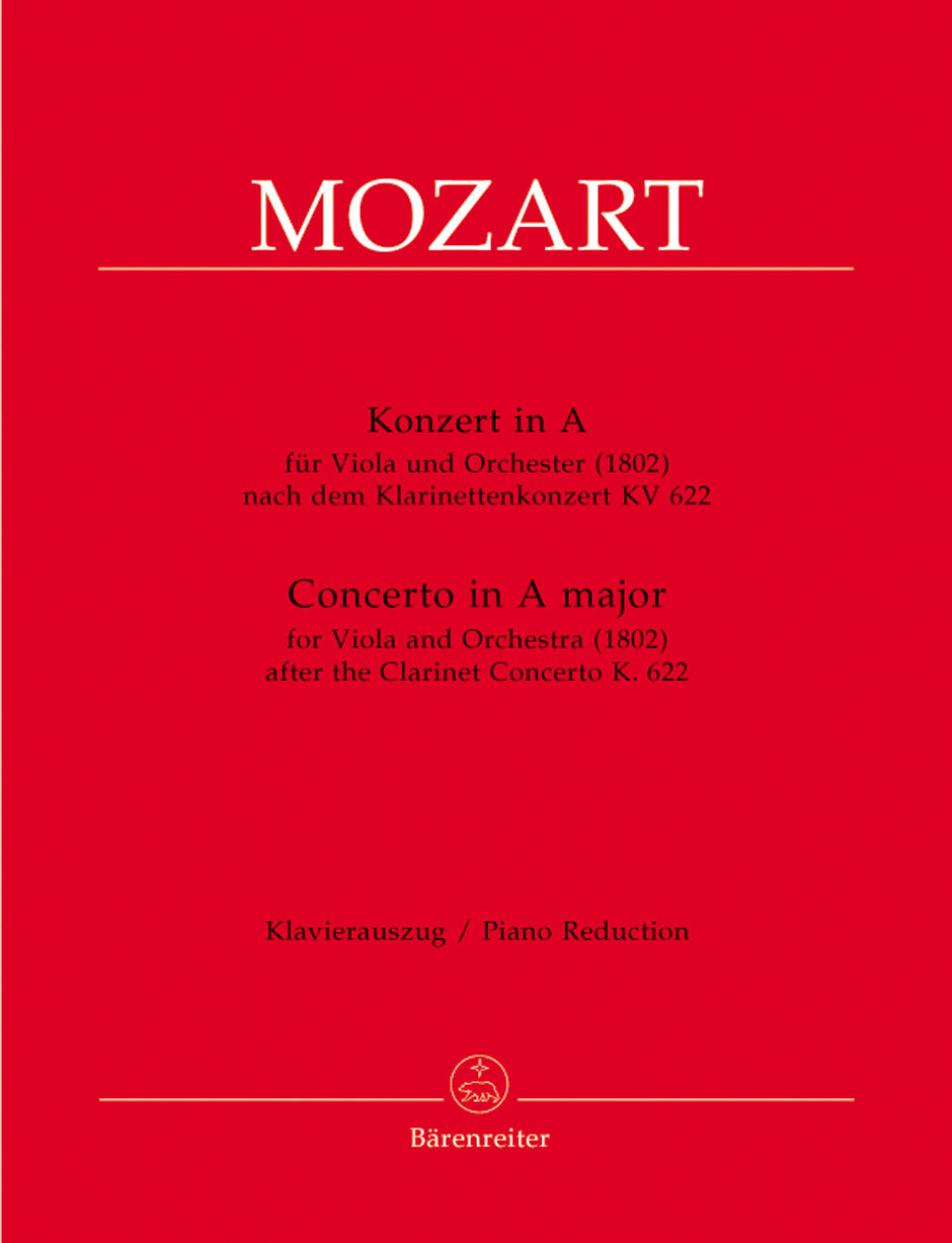 Mozart, Concerto in A, KV 622 (Hogwood) (Barenreiter)