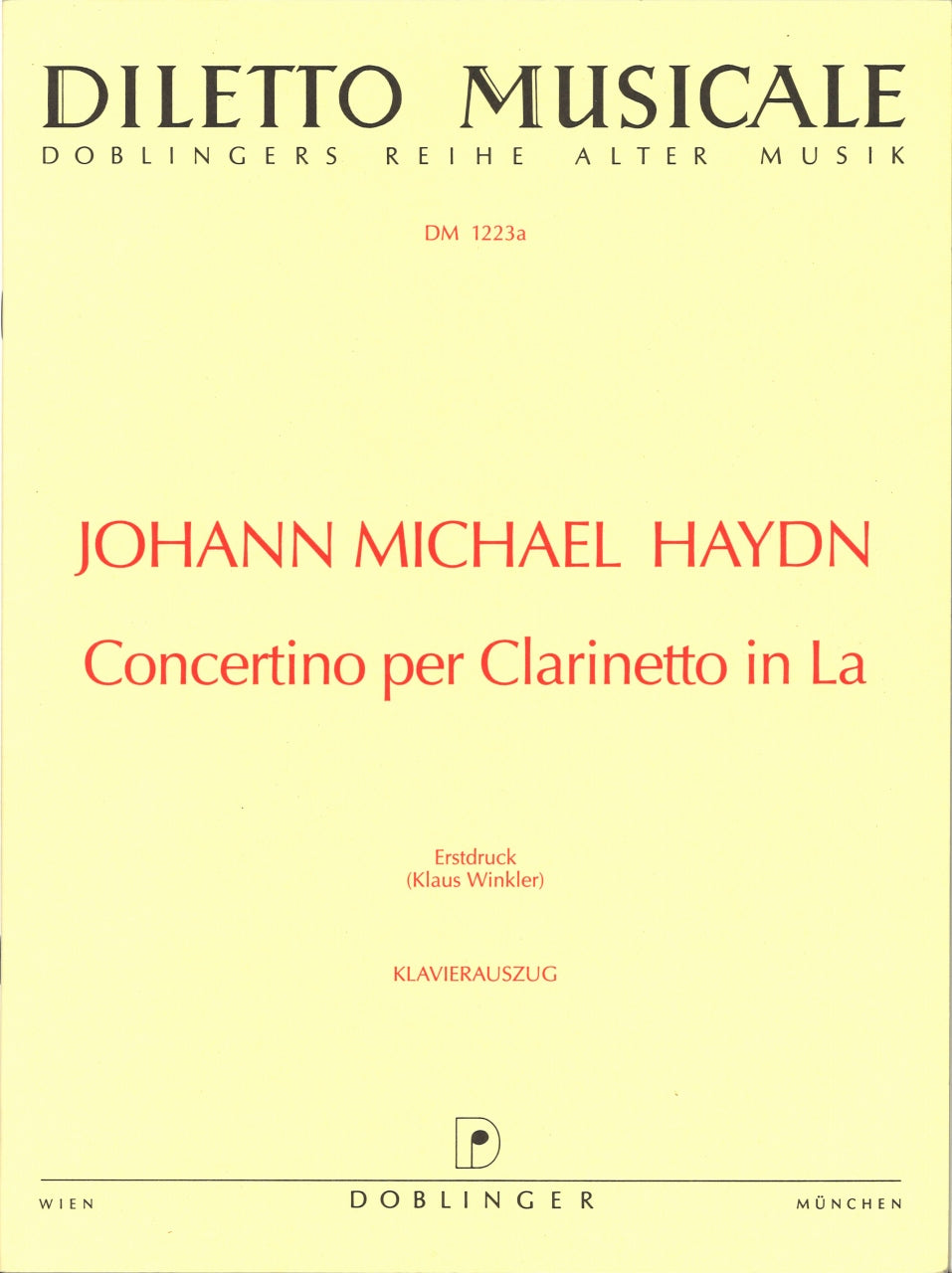 Haydn,M., Concertino in La (Cl,Pf) (Doblinger)
