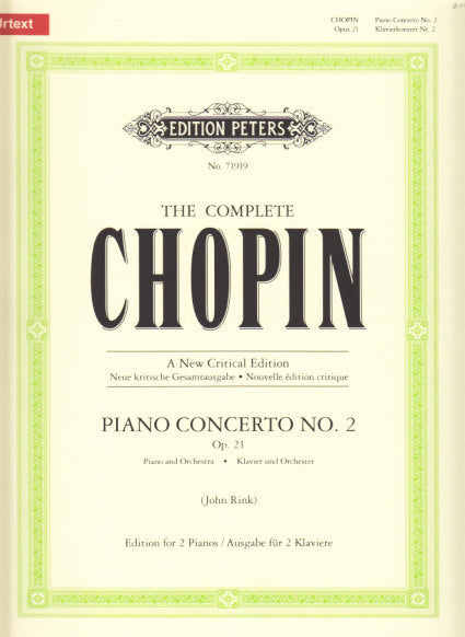 Chopin, Concerto No. 2 op. 21 (Rink) (Peters)