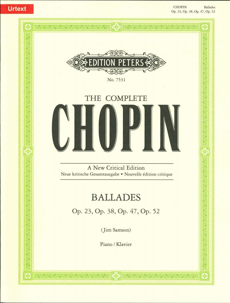 Chopin, Ballades op. 23, 38, 47, 52 (Peters)