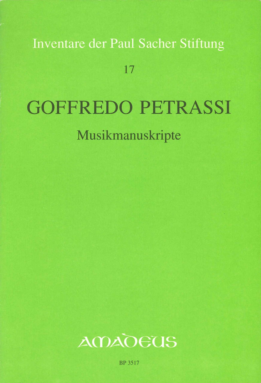 Goffredo Petrassi: Musikmanuskripte (Amadeus)