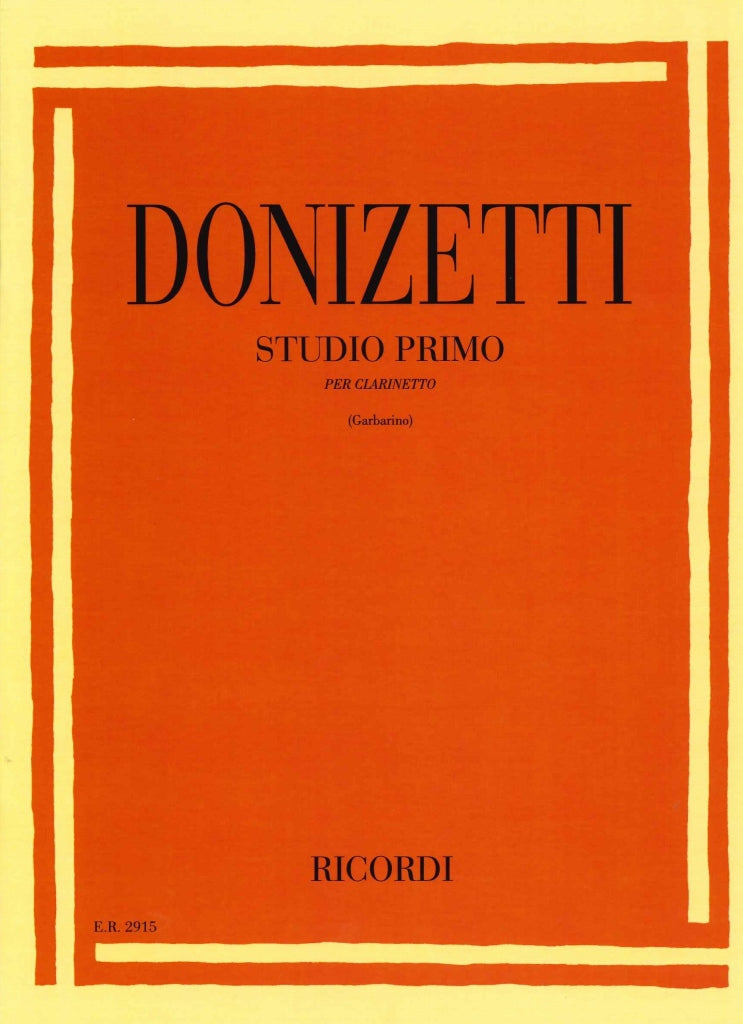 Donizetti, Studio primo per clarinetto (Ricordi)