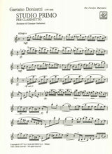 Donizetti, Studio primo per clarinetto (Ricordi)