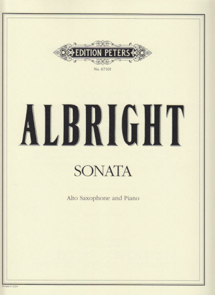 Albright, Sonata for Alto Sax & Piano (Peters)