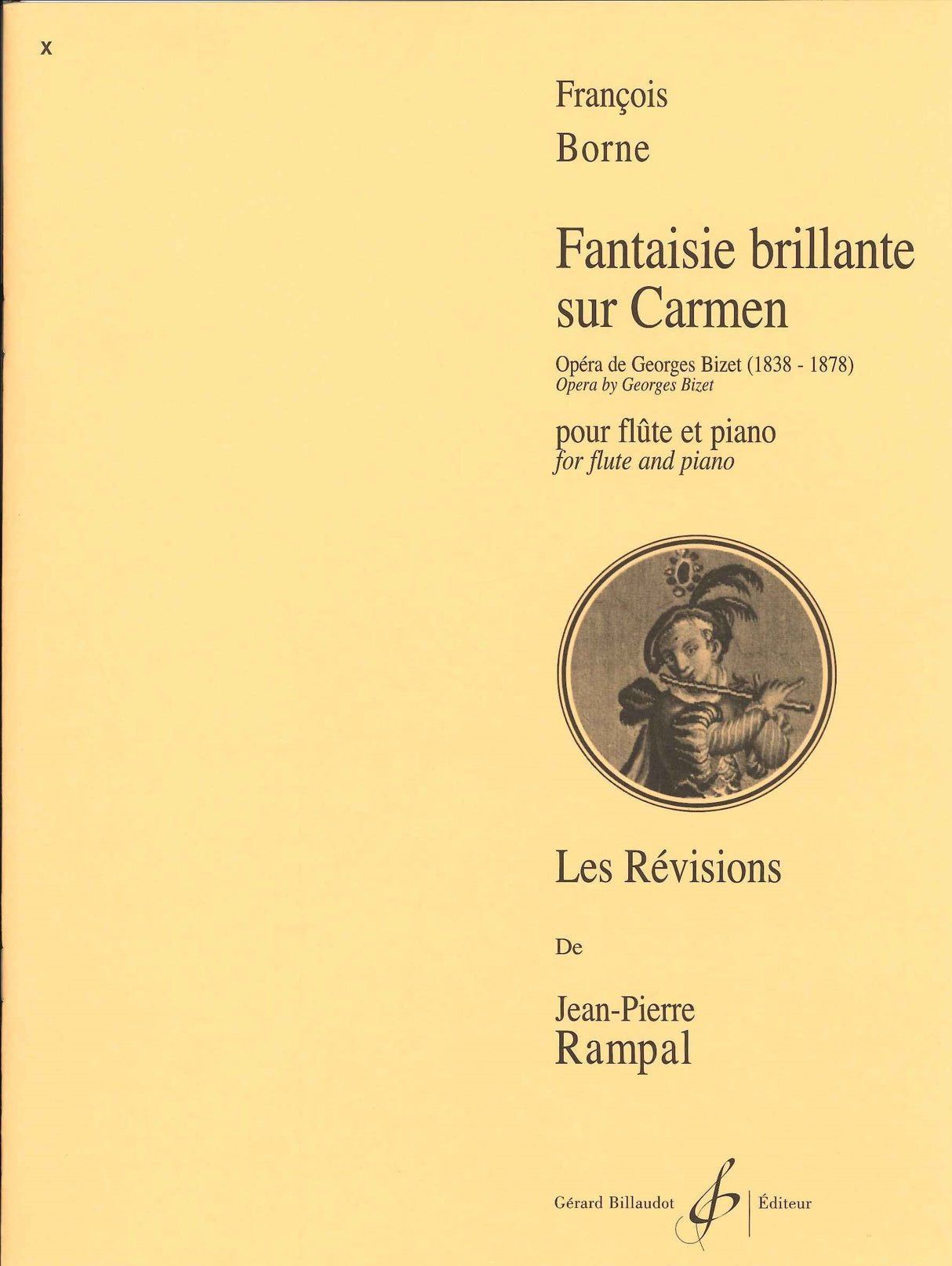 Borne, Fantaisie brill.'Carmen' (Rampal) (Billaudot)