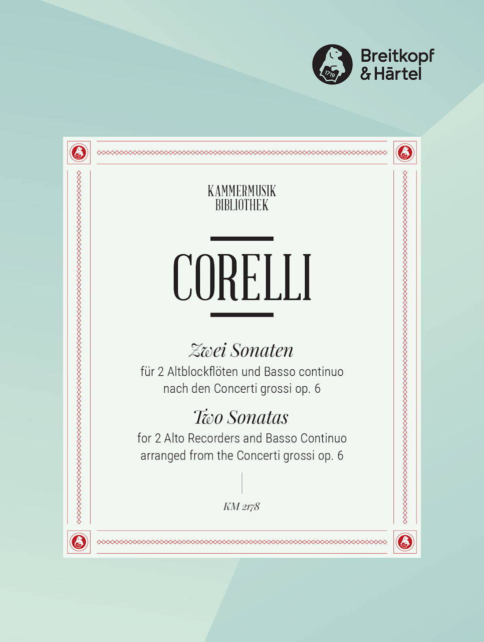 Corelli, 2 Sonaten in F (2AltRec,Bc) (Breitkopf)