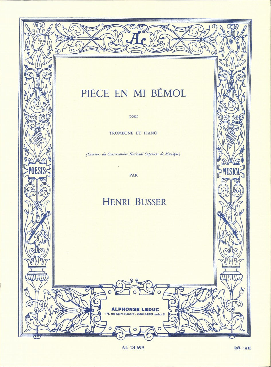 Busser, Piece en Mib, op.33 (Tbn,Pf) (Leduc)