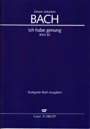 Bach, Cantata No. 82 in c ver. for Bass (Carus)