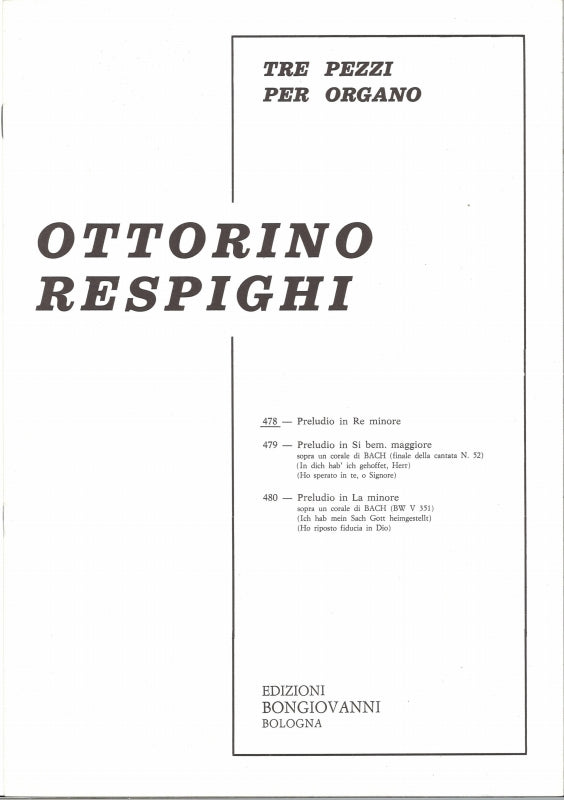 Respighi, Preludio in re minore (Bongiovanni)