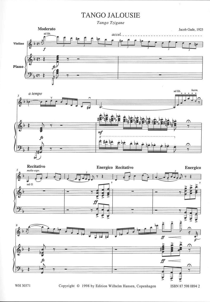 Gade, Jalousie. Tango (W.Hansen)