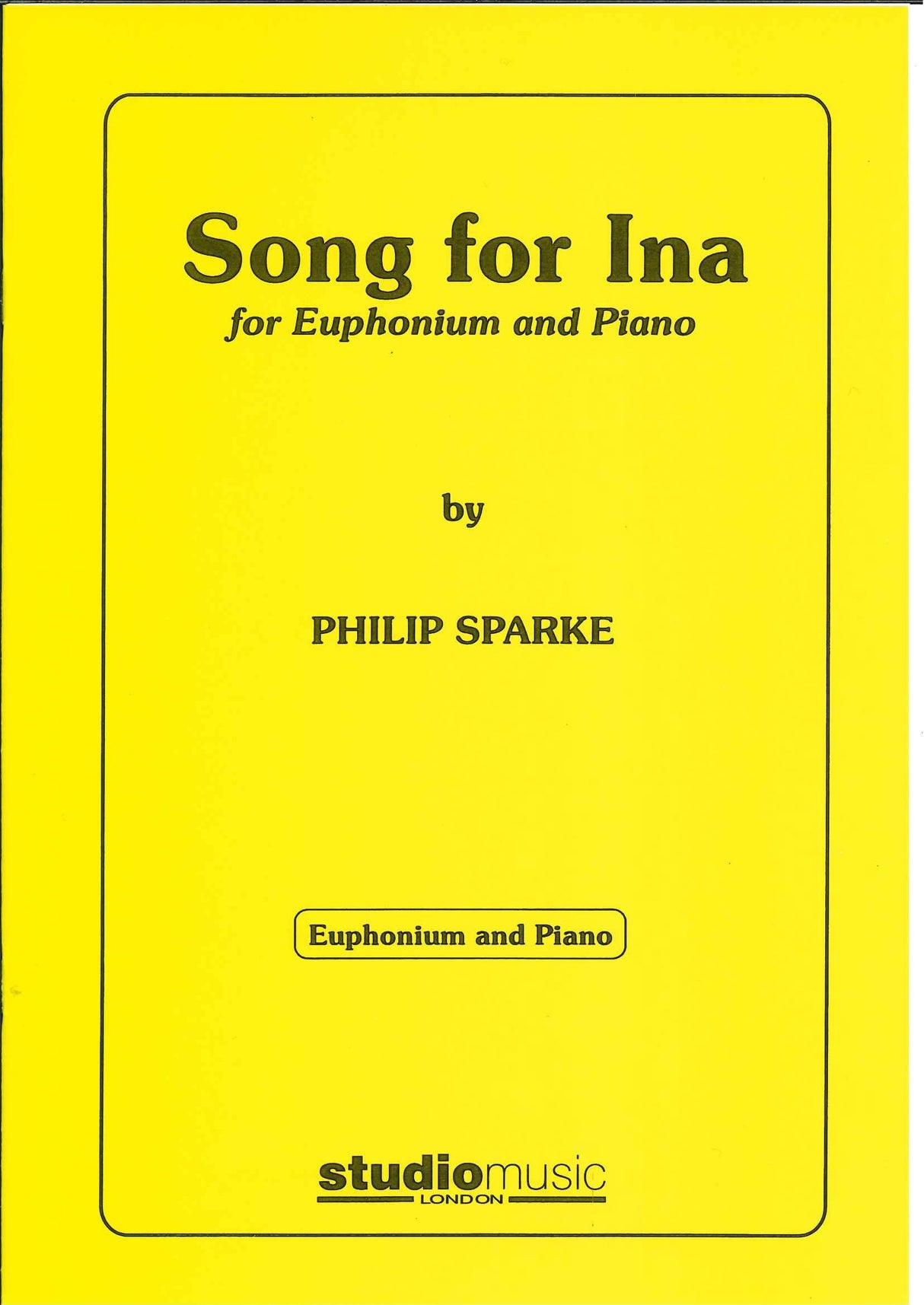 Sparke, Song for Ina (Studio Music)