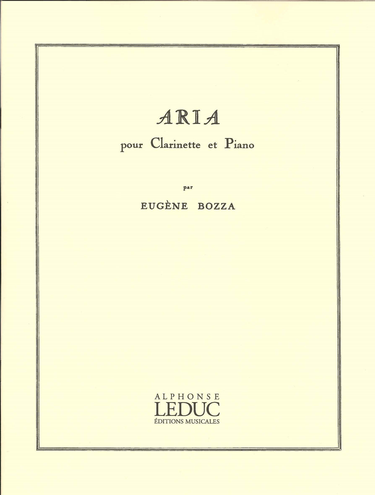 Bozza, Aria (BbCl,Pf) (Leduc)