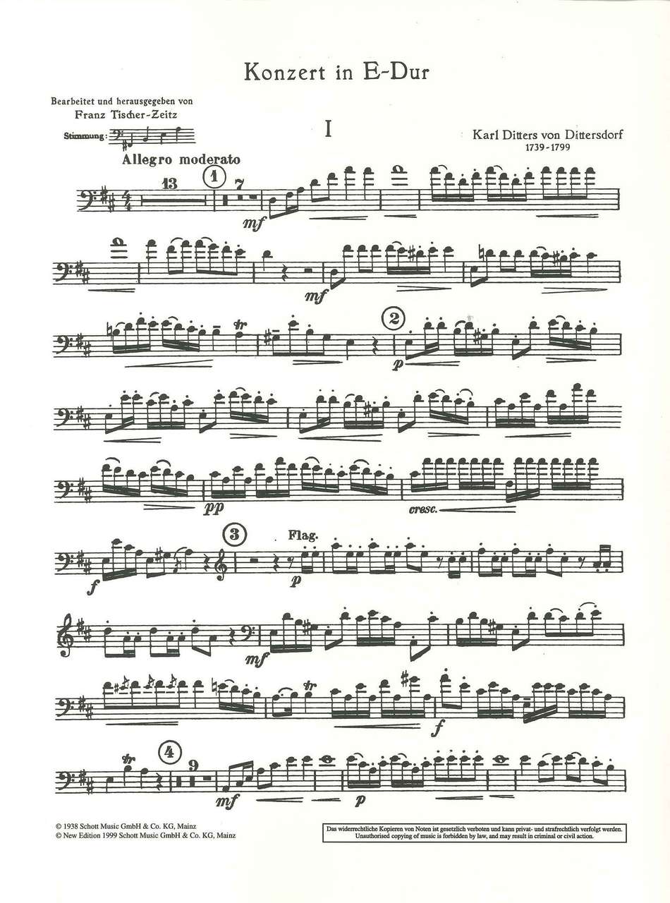 Dittersdorf, Concerto in E, Kr. 172 (Schott)