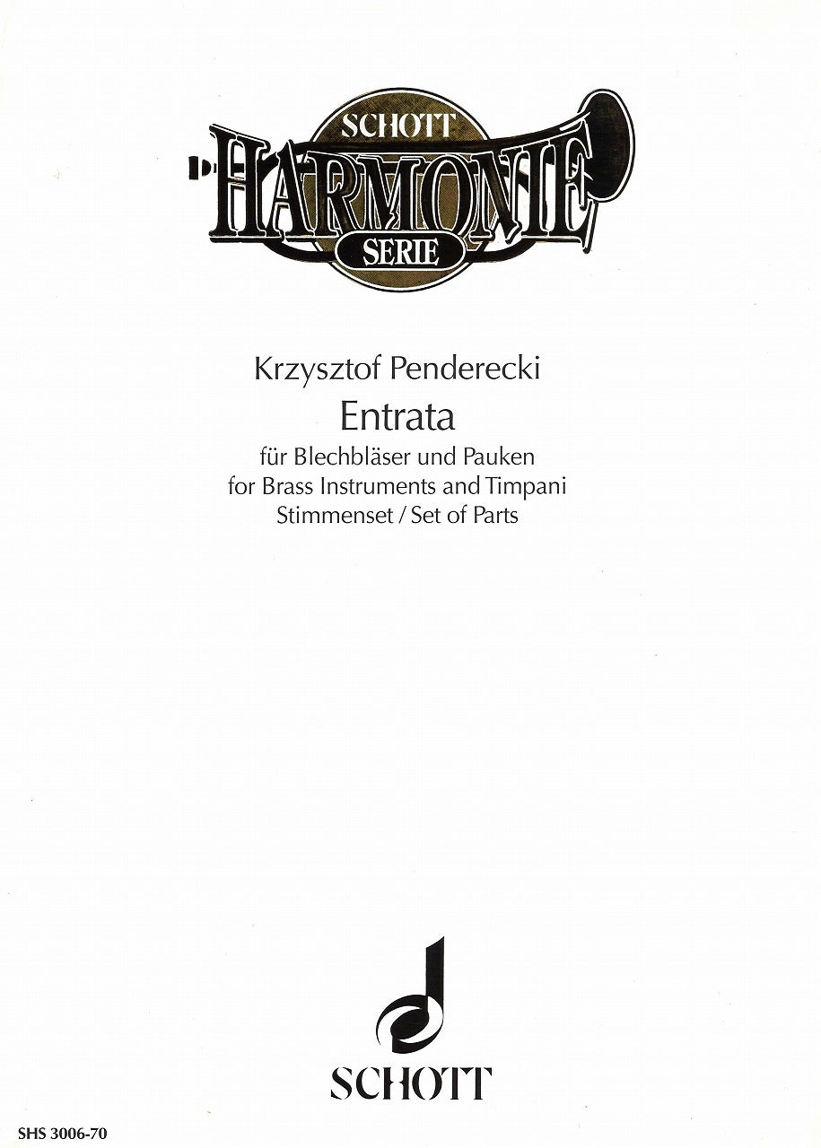 Penderecki, Entrata (Parts) (Schott)