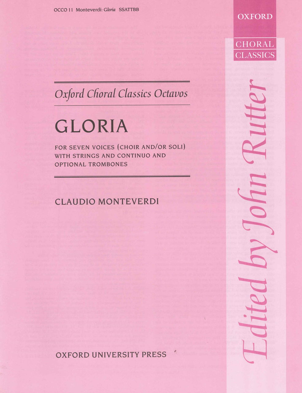Monteverdi, Gloria (SSATTBB) (Oxford University Press)