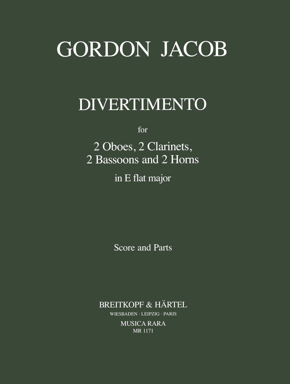 Jacob, Divertimento in Eb (Musica Rara)